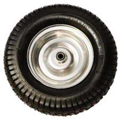 16 x 6.50-8 TL Tire Turf 2-Ply 3" Symmetrical Silver Wheel 