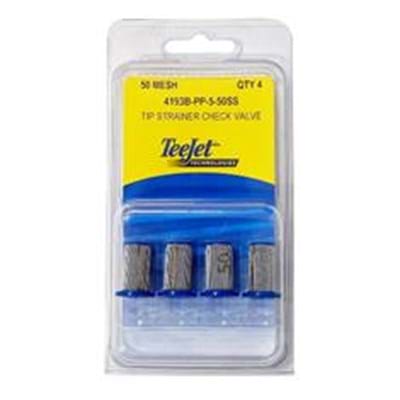 TeeJet Poly Tip Strainer 50 Mesh W/ 5PSI Check Valve 4 Pack